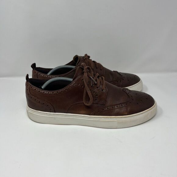 Cole‎ Haan Winslow Leather Wingtip Sneakers Shoes Dark Coffee Brown Mens 12 M